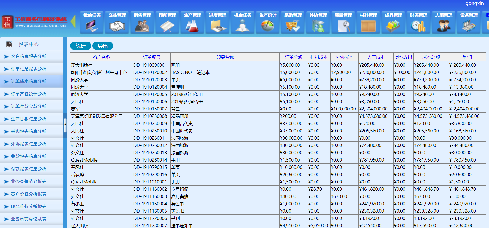 工(gōng)信商(shāng)務印刷ERP系統-企業版 V6.20.0.0